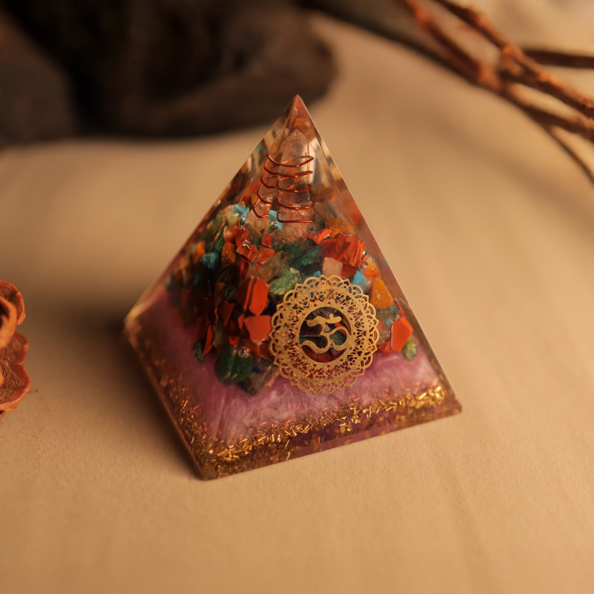Orgonite Multi Stone Health Pyramid