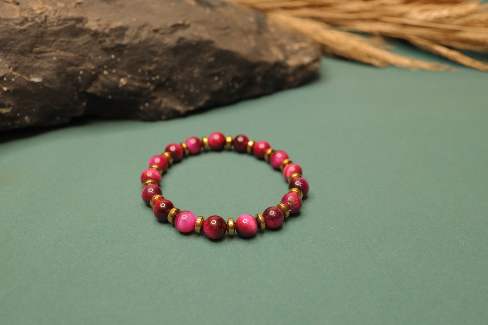 Pink Tiger Eye & Hematite Empowerment Bracelet