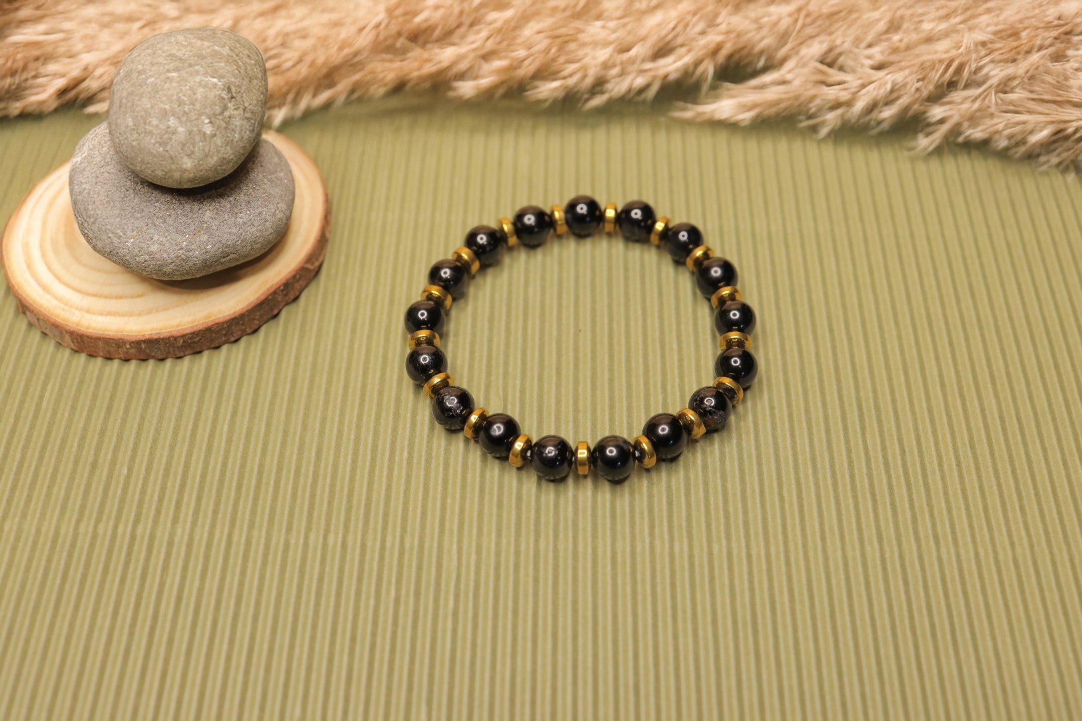 Black Tourmaline & Hematite Energy Shield Bracelet